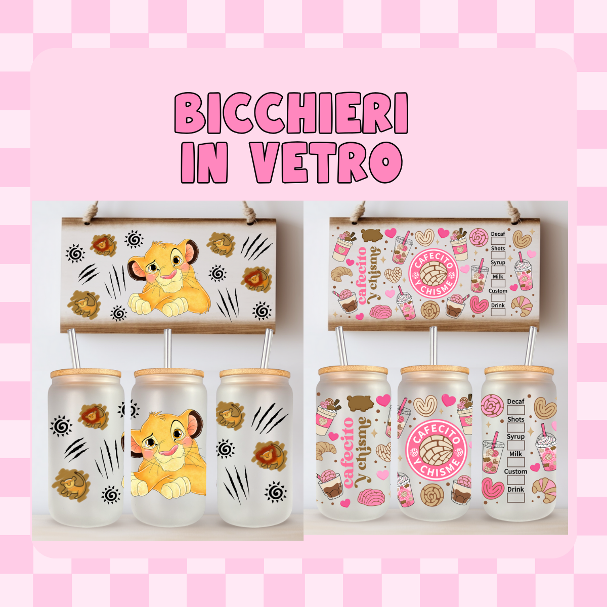 Bicchieri in vetro oz 16